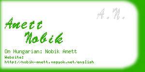 anett nobik business card
